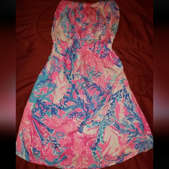 Lilly Pulitzer Windsor StraplessLight Paschs Aquadesiac Dress - Picture 5 of 9